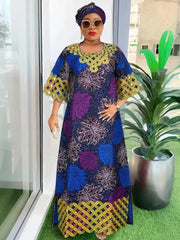 Women African Party Evening Gowns Ankara Dashiki Print Outfits Plus Size Dress - Free Delivery Worldwide only at Flexi Africa