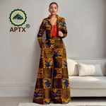 Buy Women’s African Ankara 2PC Outfit – Long Sleeve Top, High-Waist Pants & Earrings for only $104.94 at Flexi Africa!