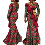 Women’s African Ankara Long Sleeve Dress – Cotton Dashiki Wedding Gown - Free Delivery Worldwide only at Flexi Africa