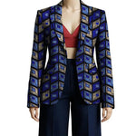 Women’s African Couture Blazer Jacket – Ankara Print Colorful Short Coat for Wedding & Party - Free Delivery Worldwide only at Flexi Africa