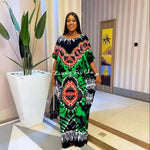 Women’s African Ethnic Cotton Dress – Plus Size Printed Loose Summer Dress - Free Delivery Worldwide only at Flexi Africa