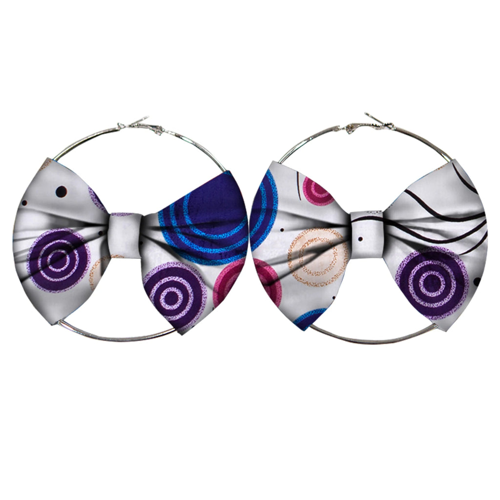 Women’s African Fashion Earrings – Handmade Circle Statement Accessories - Free Delivery Worldwide only at Flexi Africa