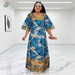 Women’s African Traditional Dress – Embroidered Boubou Kaftan Abaya - Free Delivery Worldwide only at Flexi Africa